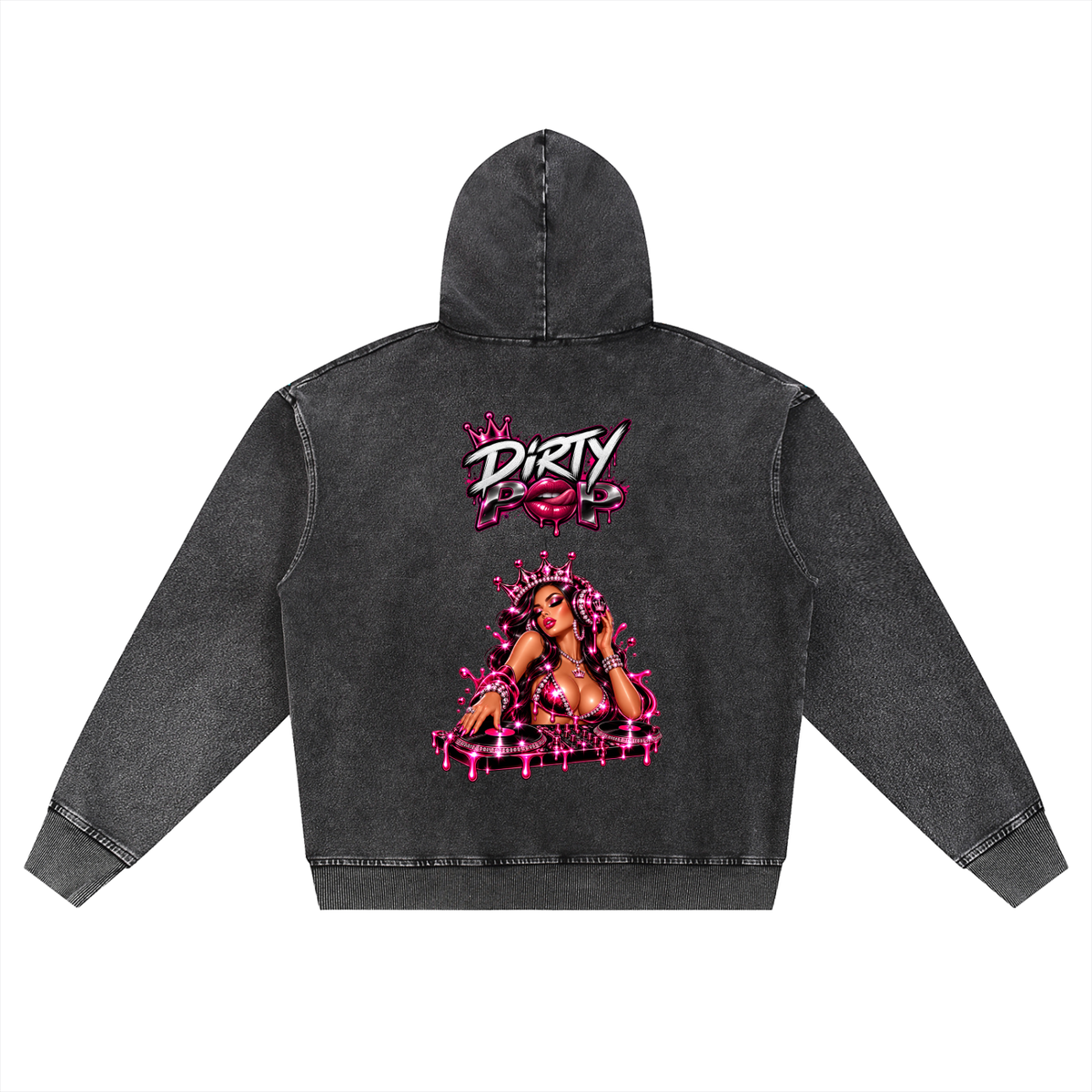 Listen,up,Dirty,pop,womens,Wash,Snow,Hoodie