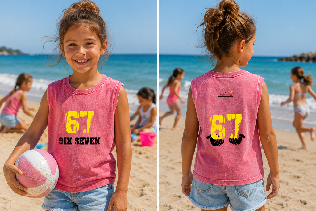 LIsten Up - Snow Washed Kids' Tank Top Unisex
