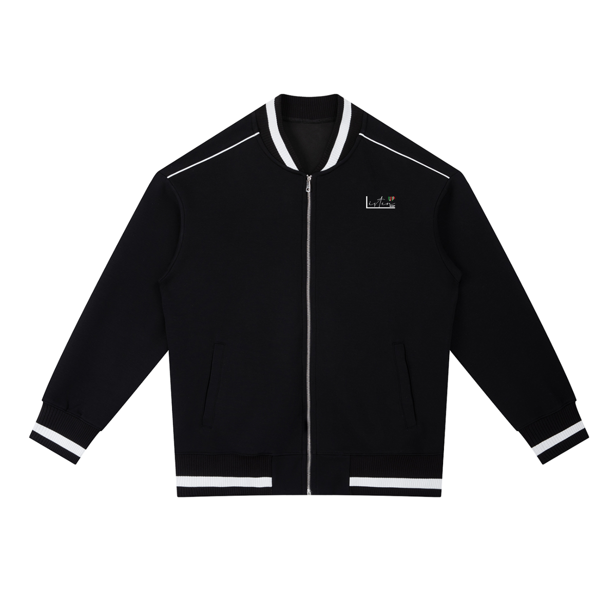 Listen,up,shop,ritmo,italia,Contrast,Piping,Zip,Bomber,Jacket