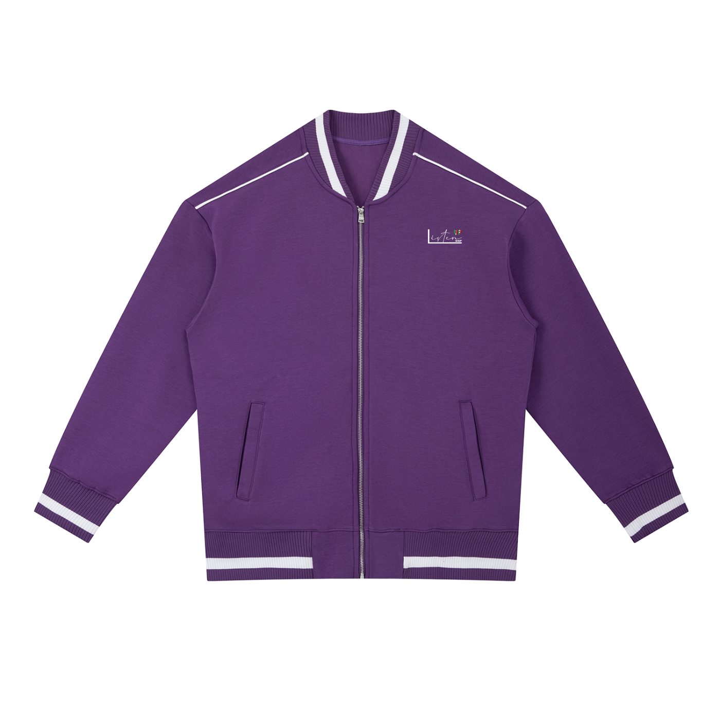 Listen,up,shop,ritmo,italia,Contrast,Piping,Zip,Bomber,Jacket