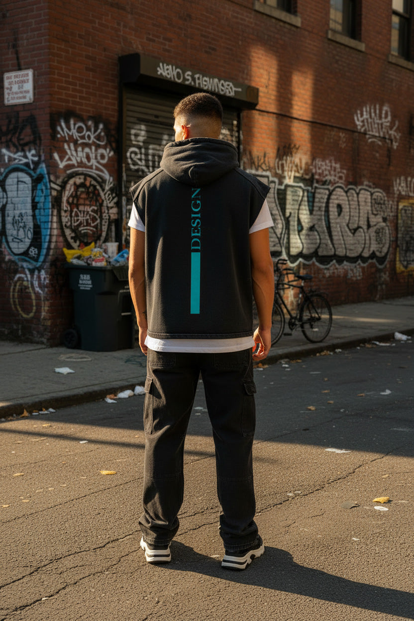 Listen Up Washed Boxy Hooded Tank Top