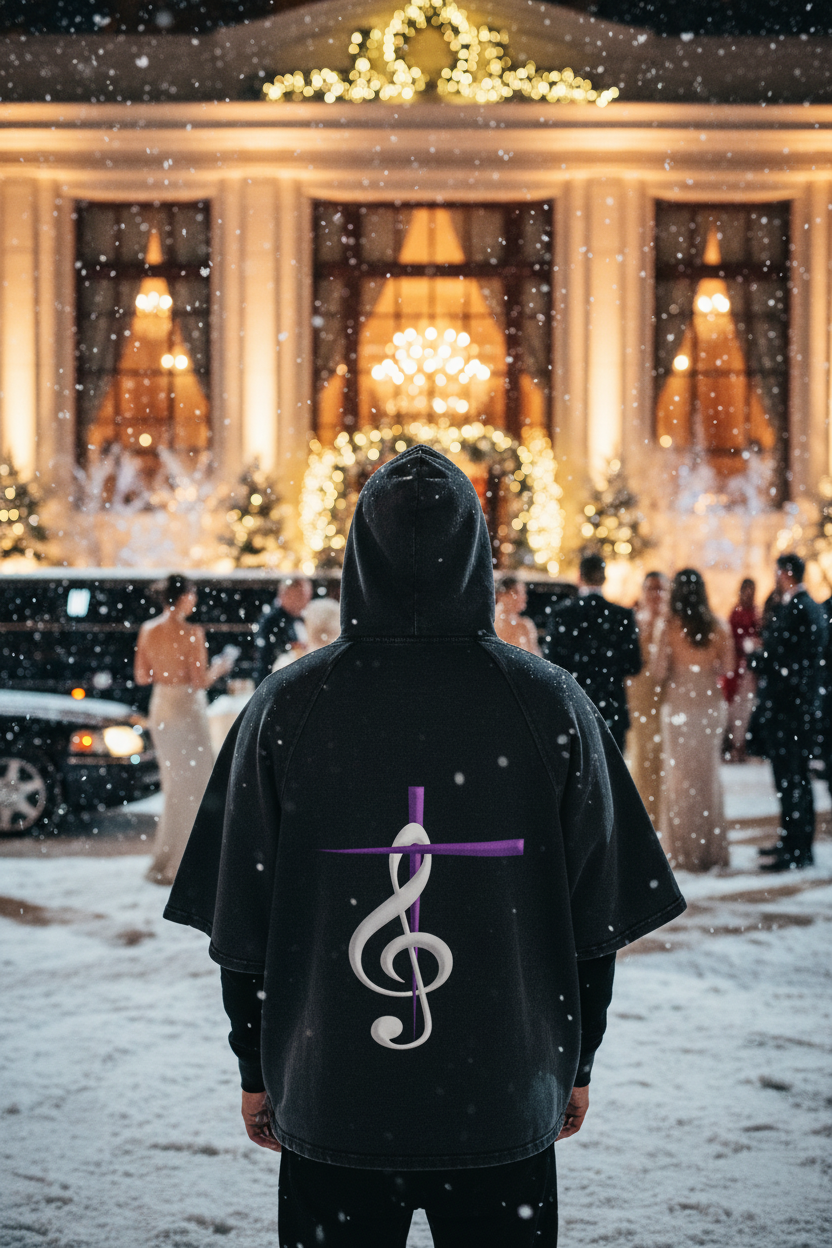 Listen Up Snow Washed Hooded Boxy T-Shirt