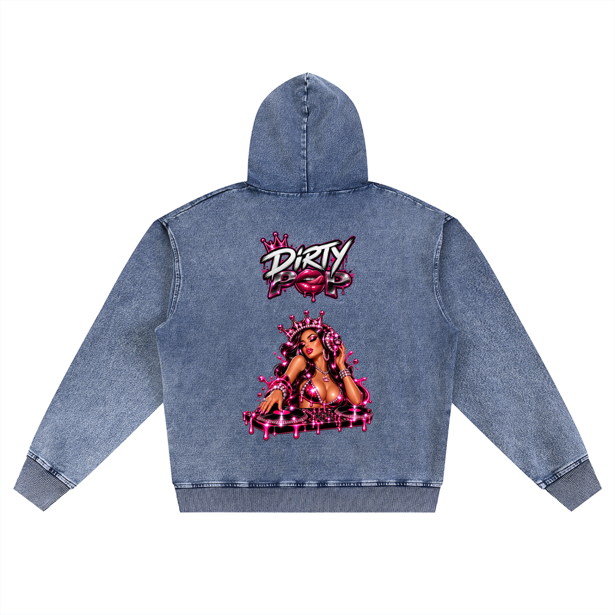 Listen,up,Dirty,pop,womens,Wash,Snow,Hoodie